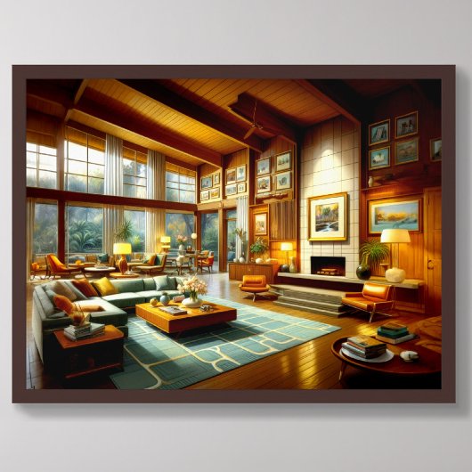 Moderne architecturale interieur uit de tweede eeu poster