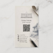 Moderne architecturale QR-code netwerking Visitekaartje (Voorkant)