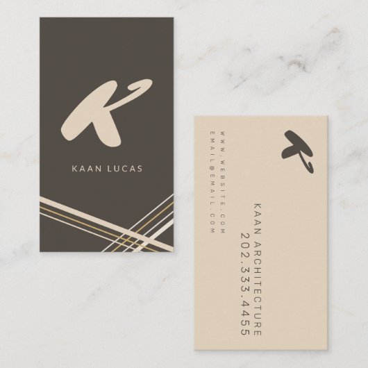 Moderne architectuur, architecten, ontwerp visitekaartje (Voorkant / Achterkant)