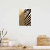 Moderne architectuur, gele toned poster (Keuken)
