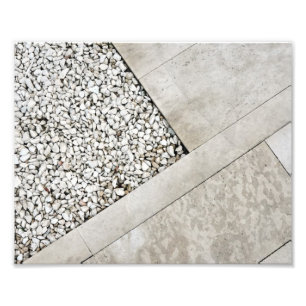 moderne architectuur met minimale steenslag foto afdruk
