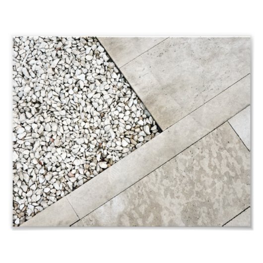 moderne architectuur met minimale steenslag foto afdruk (Voorkant)