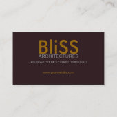 Moderne architectuur Stijlvol met fotosjabloon Bus Visitekaartje (Achterkant)