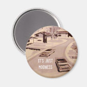 Moderne architectuur uit de Middeleeuwen Magneet (Voorkant / Achterkant)