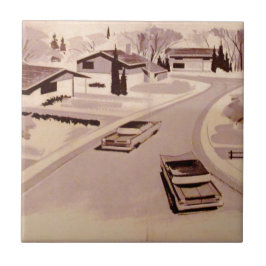 Moderne architectuur uit de Middeleeuwen Tegeltje