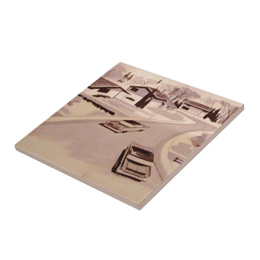 Moderne architectuur uit de Middeleeuwen Tegeltje (Zijkant)