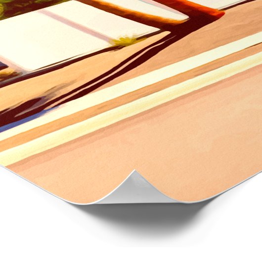 Moderne architectuur van de middelbare eeuw Illust Poster (Hoek)