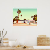 Moderne architectuur van de middelbare eeuw Illust Poster (Keuken)