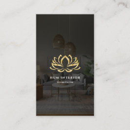 Moderne architectuur van interieurontwerper Lotus Visitekaartje