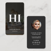 Moderne architectuur van Monogram interieur ontwer Visitekaartje (Voorkant / Achterkant)