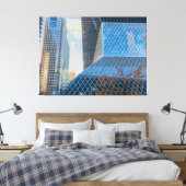 Moderne architectuur van Seattle Canvas Afdruk (Insitu (Slaapkamer))
