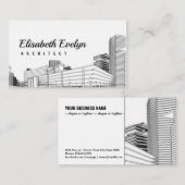 Moderne architectuur wireframe visitekaartje (Voorkant / Achterkant)