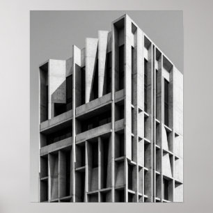 Moderne Architectuur Zwart-Wit Poster   Beton