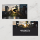 Moderne architectuurgebouwen met een elegant monog visitekaartje (Voorkant / Achterkant)