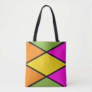 Moderne argylepatroon-tas tote bag