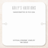 Moderne armband display wit kartonnen onderzetters (Voorkant)