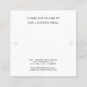 Moderne armband display wit vierkant vierkante visitekaartje (Achterkant)