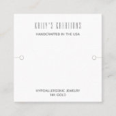 Moderne armband display wit vierkant vierkante visitekaartje (Voorkant)