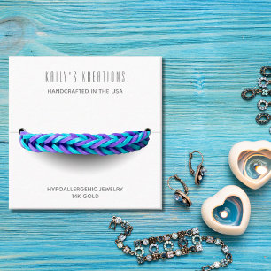 Moderne armband display wit vierkant vierkante visitekaartje