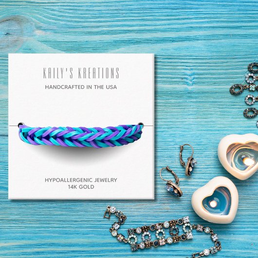 Moderne armband display wit vierkant vierkante visitekaartje