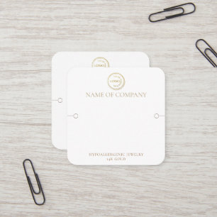 Moderne armbandvertoning met QR-Code en Logo Vierkante Visitekaartje