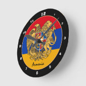 Moderne Armeense vlag, Armenië thuis / design Ronde Klok (Hoek)