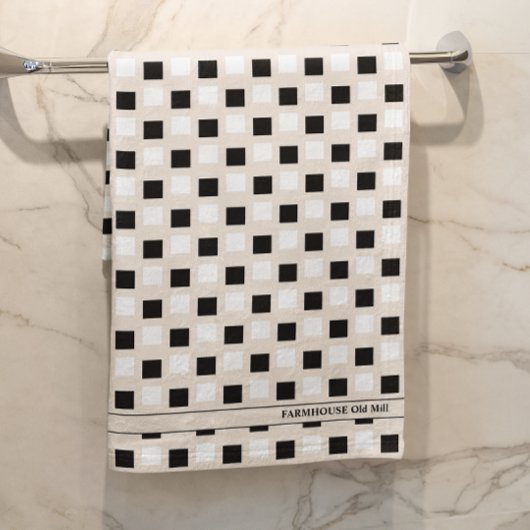 Moderne armhouse Beige Black Bath Towel set Bad Handdoek