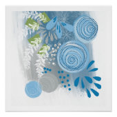 Moderne Art Abstract Floral Poster afdrukken (Voorkant)