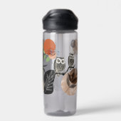 Moderne Art Boho Bohemian Bird Abstract Owls Natuu Waterfles (Achterkant)