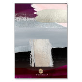 Moderne Art Burgundy+Blush Table nrs. pin aan boor Kaart (Achterkant)