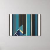 Moderne Art Deco Abstracte Verticale Lijnen Canvas Afdruk (Voorkant)
