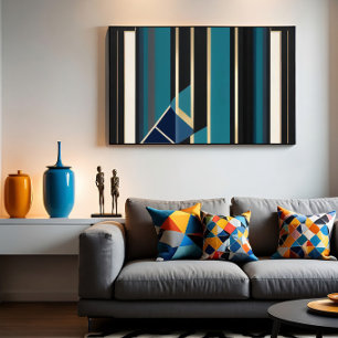 Moderne Art Deco Abstracte Verticale Lijnen Poster