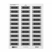 Moderne Art Deco | Afstudeeradreslabels Etiket (Full Sheet)