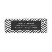 Moderne art deco | AFSTUDEREN ADRESETIKETTEN Etiket (Voorkant)