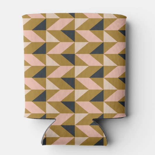 Moderne Art Deco Black Blush Gold Wedding Custom Blikjeskoeler (Achterkant)