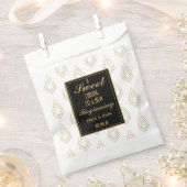 Moderne Art deco Bruiloft Favor Bag Sweet Ending Bedankzakje (Geknipt)