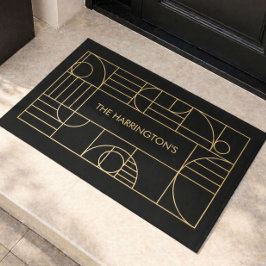 Moderne Art Deco familienaam deurmat
