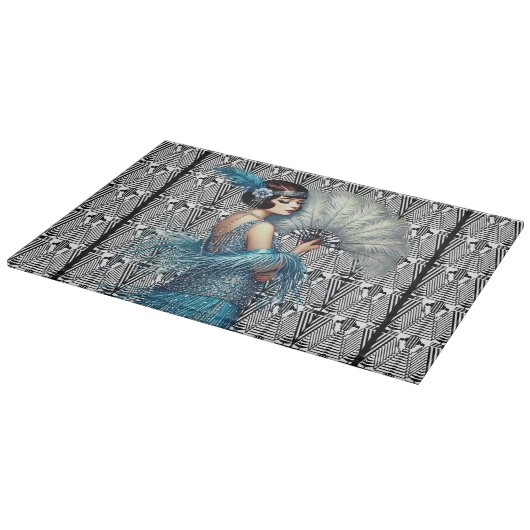 Moderne Art Deco Flapper Snijplank (Hoek)