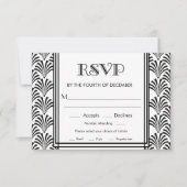 Moderne Art Deco Gatsby RSVP Kaartje (Voorkant)