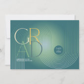 Moderne Art Deco Geometric Afstuderen Green ID906 (Voorkant)