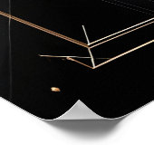 Moderne Art Deco Geometrisch goud zwart wit Poster (Hoek)