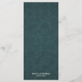 Moderne Art Deco Geometrische Diamant Frame Bruilo Menu (Achterkant)