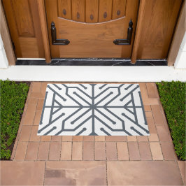 Moderne Art Deco Geometrische Tech Schakeling Patr Deurmat