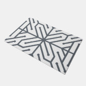 Moderne Art Deco Geometrische Tech Schakeling Patr Deurmat (Schuin)