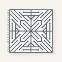 Moderne Art Deco Geometrische Tech Schakeling Patr