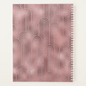 Moderne Art Deco Glam Rose Persoonlijke Naam Plann Planner (Achterkant)