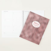 Moderne Art Deco Glam Rose Persoonlijke Naam Plann Planner (Display)