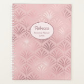 Moderne Art Deco Glam Roze Persoonlijke naamplanne Planner (Voorkant)