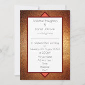 Moderne Art Deco Glitter Simple Wedding Invitation (Voorkant)