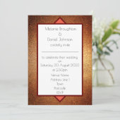 Moderne Art Deco Glitter Simple Wedding Invitation (Staand voorkant)